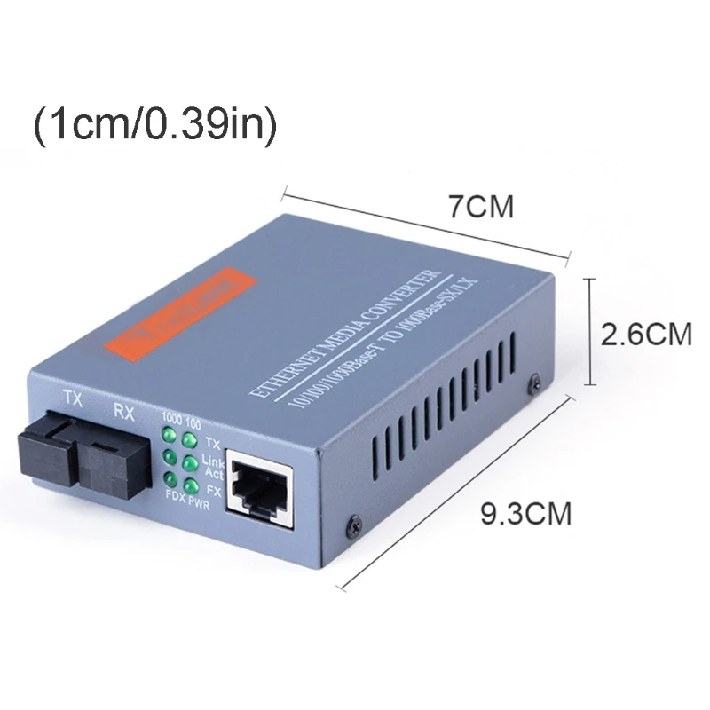 1 Pair HTB-GS-03 A/B Gigabit Fiber Optical Media Converter 10/100/1000Mbps Single Mode Fiber SC Port External Power Supply
1 Pair HTB-GS-03 A/B Gigabit Fiber Optical Media Converter 10/100/1000Mbps Single Mode Fiber SC Port External Power Supply