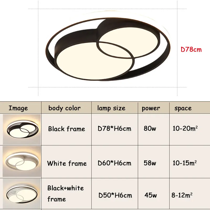 Modern Led Ceiling Light For Living room Dinning room Foyer Bedroom Indoor Ceiling Lamp Lighting Fixtures Black&White 110V 220V
Modern Led Ceiling Light For Living room Dinning room Foyer Bedroom Indoor Ceiling Lamp Lighting Fixtures Black&White 110V 220V