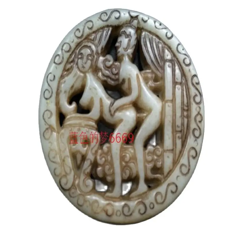 Old Hetian jade hollow jade jade imitation antique old craft old jade old pieces
Old Hetian jade hollow jade jade imitation antique old craft old jade old pieces