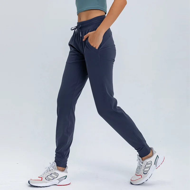 Sweatpants with Two Side Pockets 4-Way Stretch Leggings Lady Stretchy Pants Waist Drawstring Pants Fitness Women
Sweatpants with Two Side Pockets 4-Way Stretch Leggings Lady Stretchy Pants Waist Drawstring Pants Fitness Women