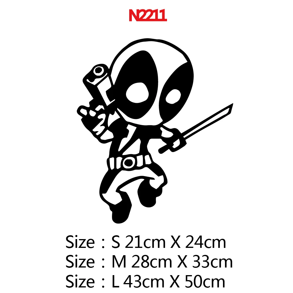 Creative Deadpool Stickers Voiture Funny Car Sticker for Fuel Cap Ef for Window Car Body Decal Motorcycle Decorations
Creative Deadpool Stickers Voiture Funny Car Sticker for Fuel Cap Ef for Window Car Body Decal Motorcycle Decorations