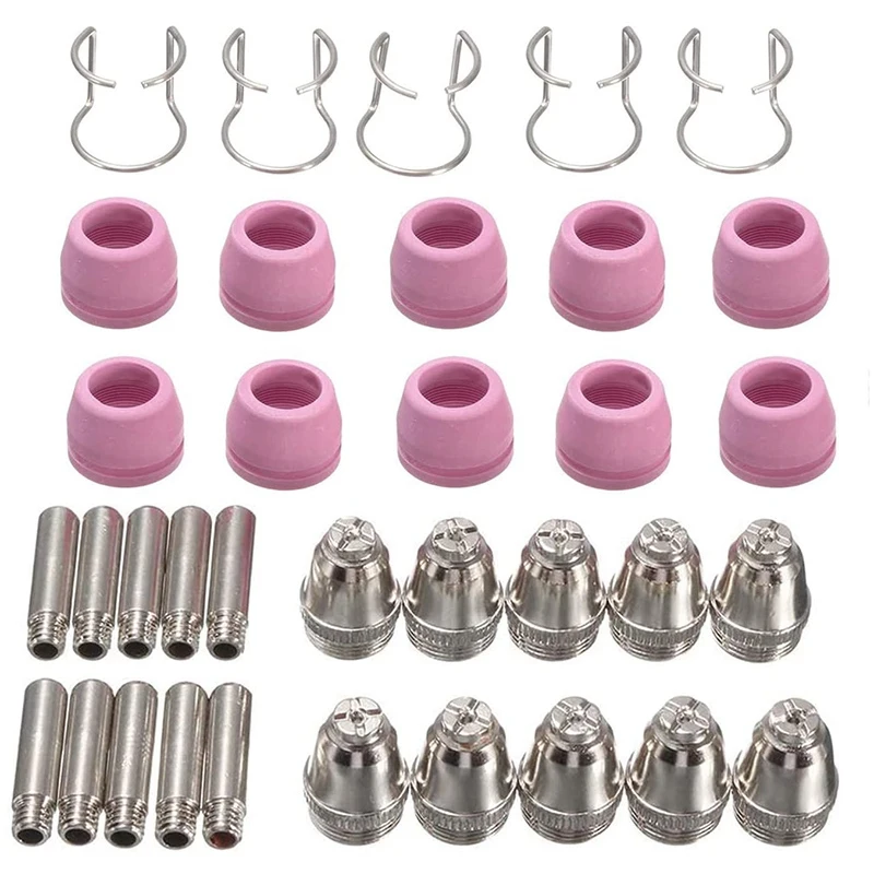 35Pcs Air Plasma Cutter Torch AG60 Contact Tips AG-60/SG55/WSD60 Consumable Accessories Kit
35Pcs Air Plasma Cutter Torch AG60 Contact Tips AG-60/SG55/WSD60 Consumable Accessories Kit