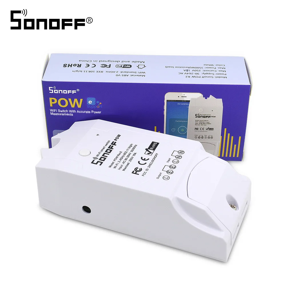 Sonoff POW R2 smart power Switch 15A Power Consumption monitor Measurement controller work with Alexa/Google home ewelink app
Sonoff POW R2 smart power Switch 15A Power Consumption monitor Measurement controller work with Alexa/Google home ewelink app