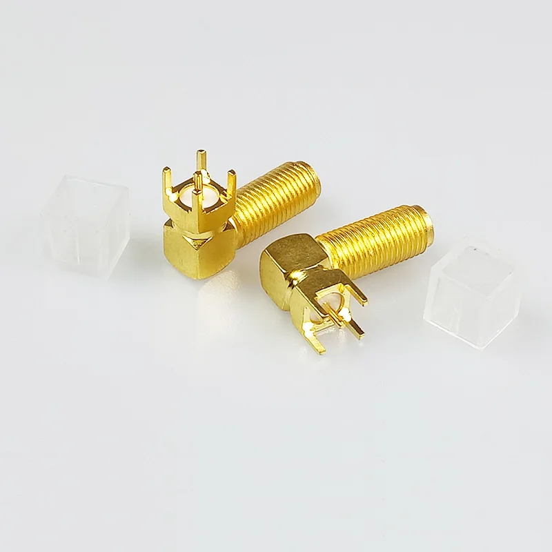 100pcs/lot 20mm Length SMA Female PCB Mount Right Angle RF Connector Gold Plated 90 Degree SMA Female Jack PCB RF Adapter
100pcs/lot 20mm Length SMA Female PCB Mount Right Angle RF Connector Gold Plated 90 Degree SMA Female Jack PCB RF Adapter