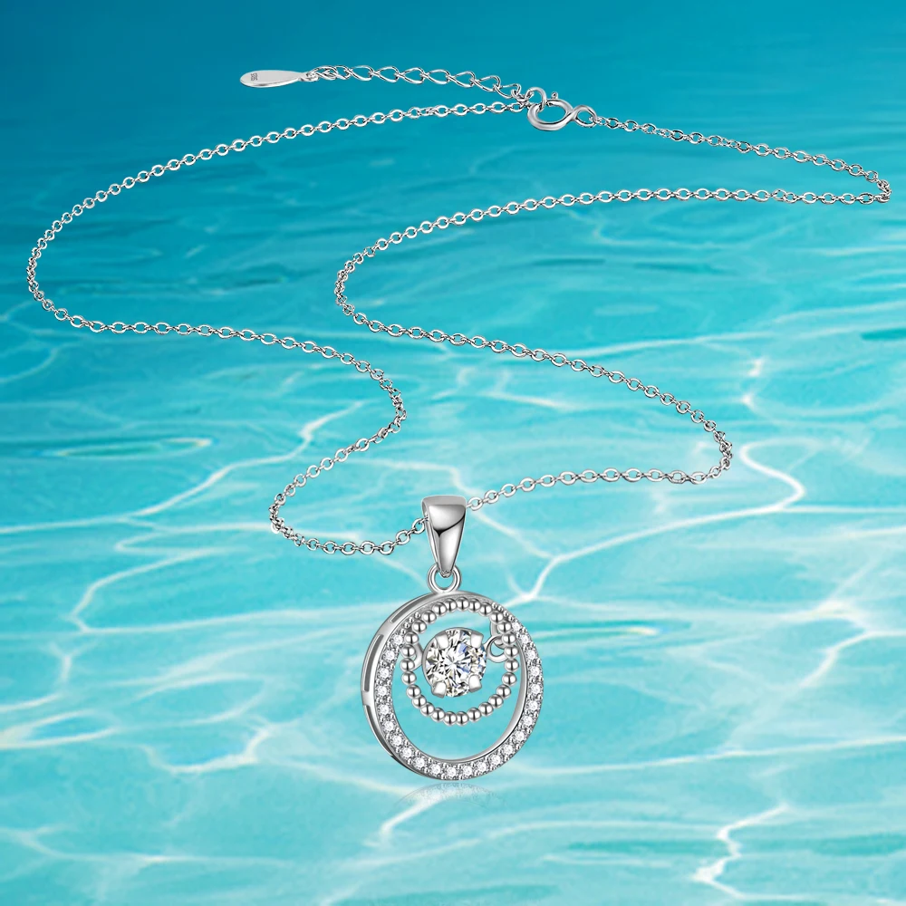 Luxury Romantic Round CZ Pendant Necklaces For Women Ladies 925 Sterling Silver Double Circle Jewelry Lover Valentine's Day Gift
Luxury Romantic Round CZ Pendant Necklaces For Women Ladies 925 Sterling Silver Double Circle Jewelry Lover Valentine's Day Gift