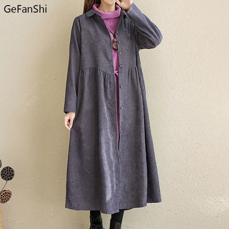 New Arrival Autumn Winter Women Dresses Casual Long Sleeve Corduro Vintage Loose Dress Fashion Elegant Dress Clothing Robe
New Arrival Autumn Winter Women Dresses Casual Long Sleeve Corduro Vintage Loose Dress Fashion Elegant Dress Clothing Robe