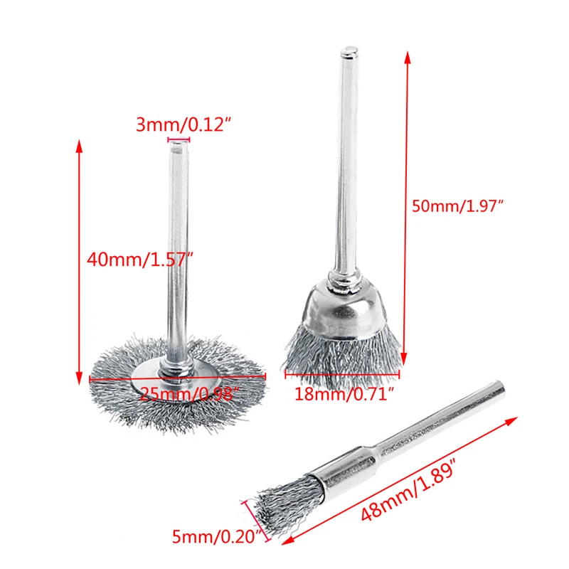 9 Steel Brush Wire Wheel Brushes Die Grinder Rotary Electric Tool for Engraver 62KD
9 Steel Brush Wire Wheel Brushes Die Grinder Rotary Electric Tool for Engraver 62KD