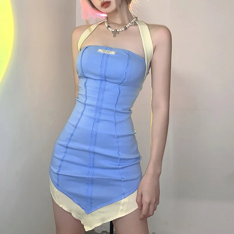 Halter Dress Elegant Women Clothes Off Shoulder Bodycon Sundress Streetwear Sping Summer Sexy Backless Mini Ladies Dresses
Halter Dress Elegant Women Clothes Off Shoulder Bodycon Sundress Streetwear Sping Summer Sexy Backless Mini Ladies Dresses