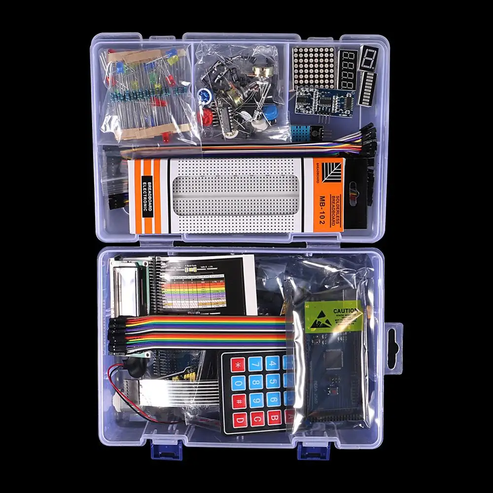 Mega 2560 Project самый полный стартовый набор с обучающим руководством для Arduino
Mega 2560 Project самый полный стартовый набор с обучающим руководством для Arduino