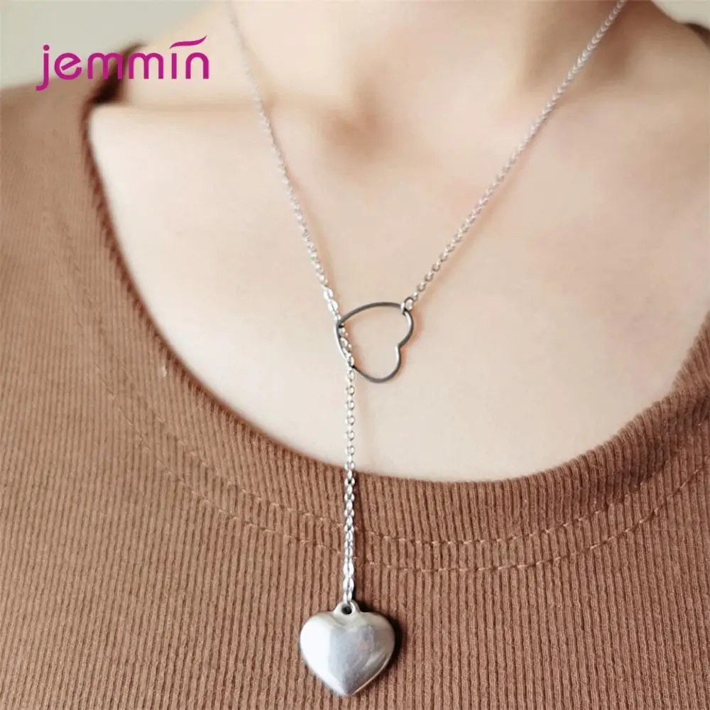 New Arrivals 925 Sterling Silver Love Heart Necklaces for Women Wedding Jewelry Long Necklaces Statement Jewelry
New Arrivals 925 Sterling Silver Love Heart Necklaces for Women Wedding Jewelry Long Necklaces Statement Jewelry