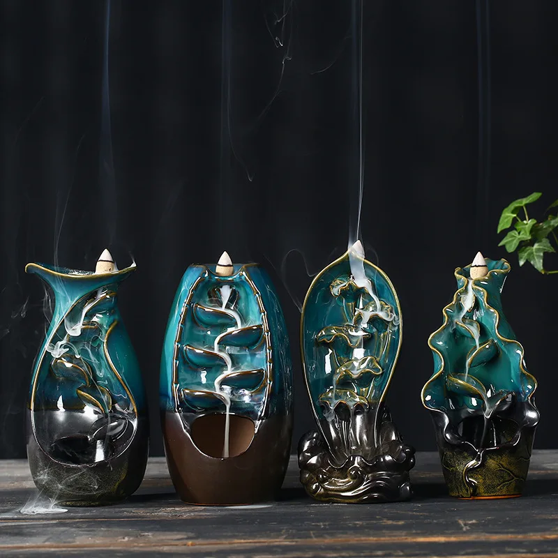 Creative Waterfall Backflow Incense Burner Ceramic Oil Diffuser Censer Incense Burner Holder Incienso Quemador Room Decor BW50XX
Creative Waterfall Backflow Incense Burner Ceramic Oil Diffuser Censer Incense Burner Holder Incienso Quemador Room Decor BW50XX