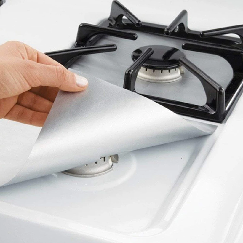 PTFE Coated Fiberglass Material 4PCS/SET Non-Stick Heat-Resistant Reusable Gas Stove Burner Cover Liner Mat
PTFE Coated Fiberglass Material 4PCS/SET Non-Stick Heat-Resistant Reusable Gas Stove Burner Cover Liner Mat