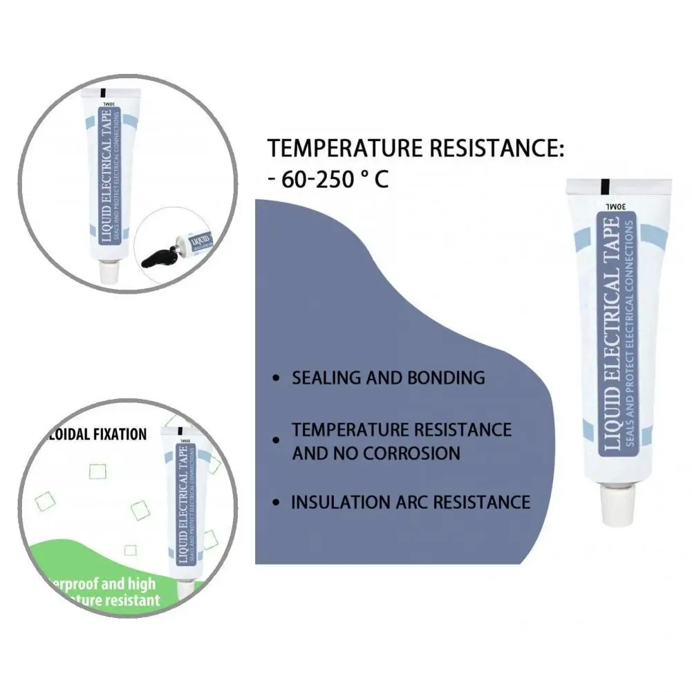 

Safe 30ml Convenient Liquid Insulation Tape Widely Used Insulation Liquid Tape Good Sealing for Circuit Boards
