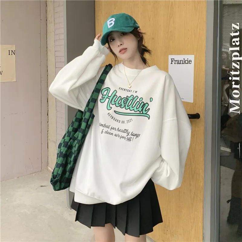 Loose All-match Long Sleeve Hoodies New Autumn Korean Version Fashionable Plus Size Top Letter Printing Sweatshirt Women
Loose All-match Long Sleeve Hoodies New Autumn Korean Version Fashionable Plus Size Top Letter Printing Sweatshirt Women