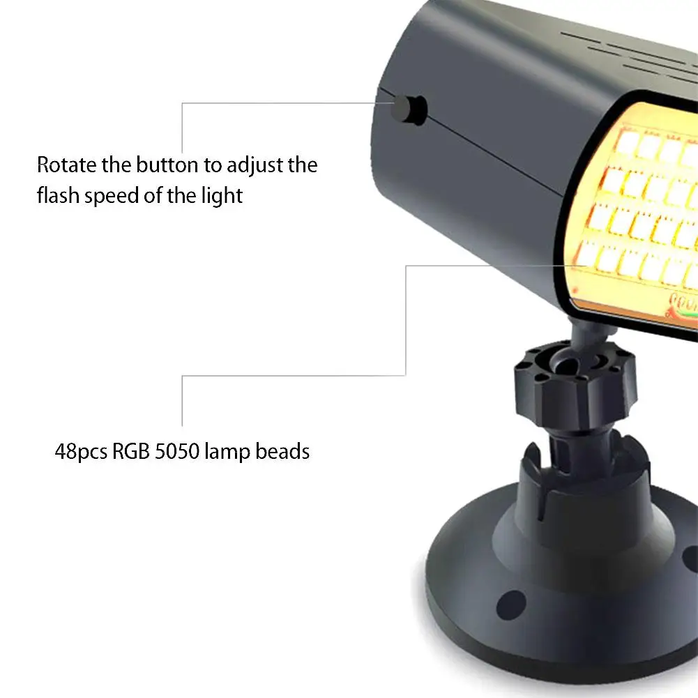 Светодиодный сценический RGB-светильник стробоскоп с 48 светодиодами освещение