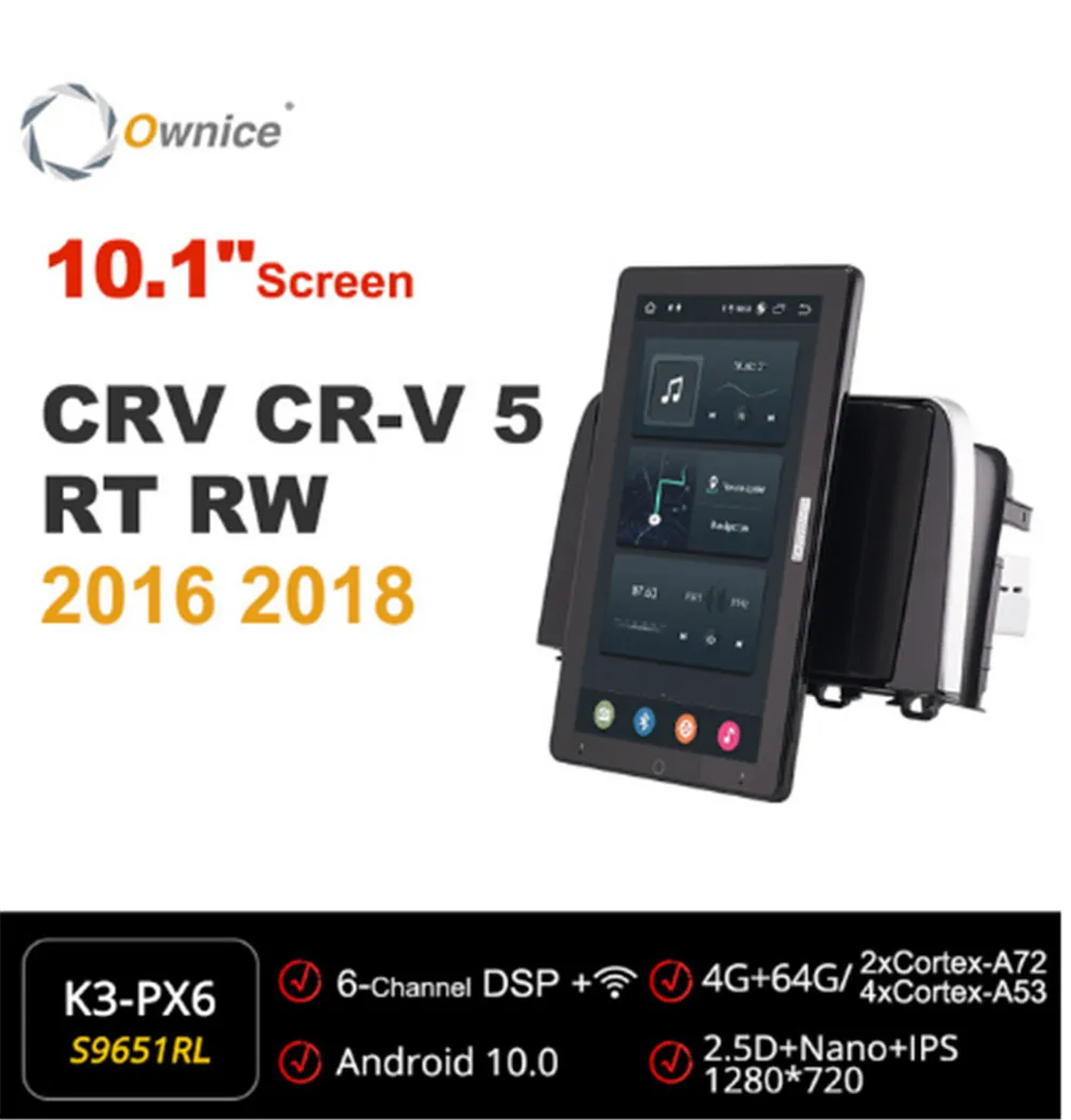 Автомагнитола Ownice 720P Android 10,0 для Honda CRL6 CRV 5 RT RK32 2016 2018 GPS, мультимедийный плеер, 10,1 дюймов IPS, поворотный
Автомагнитола Ownice 720P Android 10,0 для Honda CRL6 CRV 5 RT RK32 2016 2018 GPS, мультимедийный плеер, 10,1 дюймов IPS, поворотный