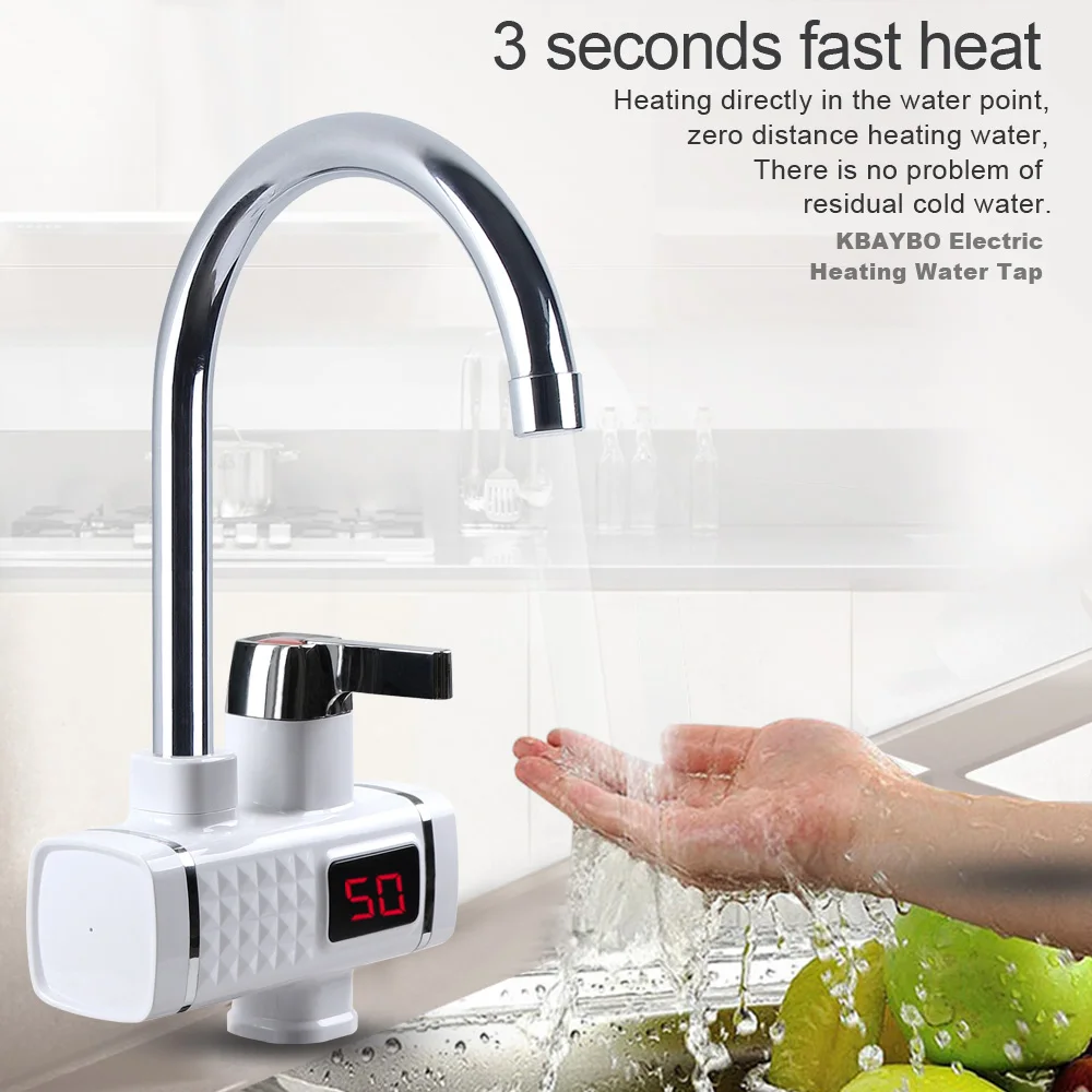 Проточный водонагреватель KBAYBO для кухни с функцией мгновенный нагрев воды