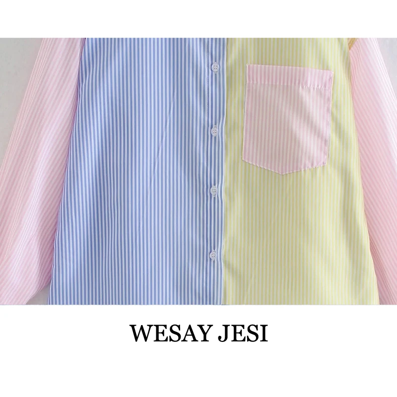 WESAY JESI 2021 Womens Retro Fashion Striped Print Blouse Women's Single-breasted Long Sleeve Loose Casual Commuter Chic Top 
WESAY JESI 2021 Womens Retro Fashion Striped Print Blouse Women's Single-breasted Long Sleeve Loose Casual Commuter Chic Top