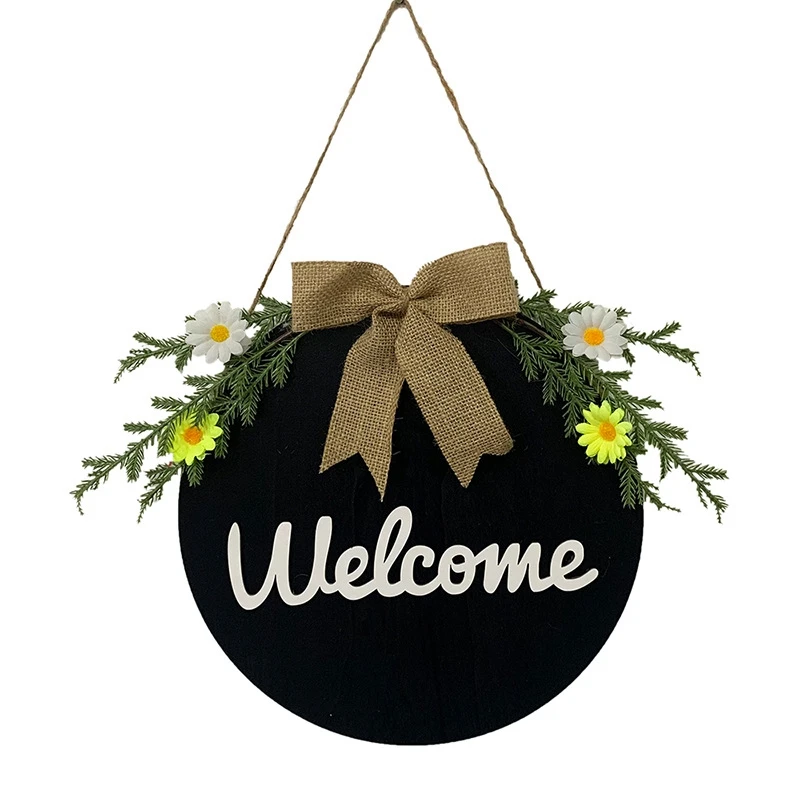 AT69 -12 Inch Welcome Sign for Front Door, Wooden Welcome Wreath Rustic Burlap Wooden Hanging Signs for Farmhouse Home Decor
AT69 -12 Inch Welcome Sign for Front Door, Wooden Welcome Wreath Rustic Burlap Wooden Hanging Signs for Farmhouse Home Decor
