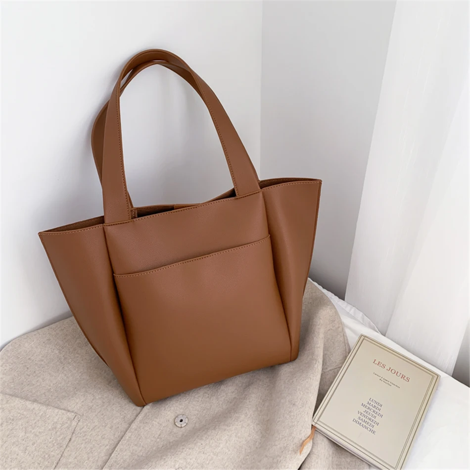 Large Capacity Women Top-handle Bags High Quality Solid Color Leather Shoulder Shopper Bags for Women 2021 Designer Sac A Main
Large Capacity Women Top-handle Bags High Quality Solid Color Leather Shoulder Shopper Bags for Women 2021 Designer Sac A Main