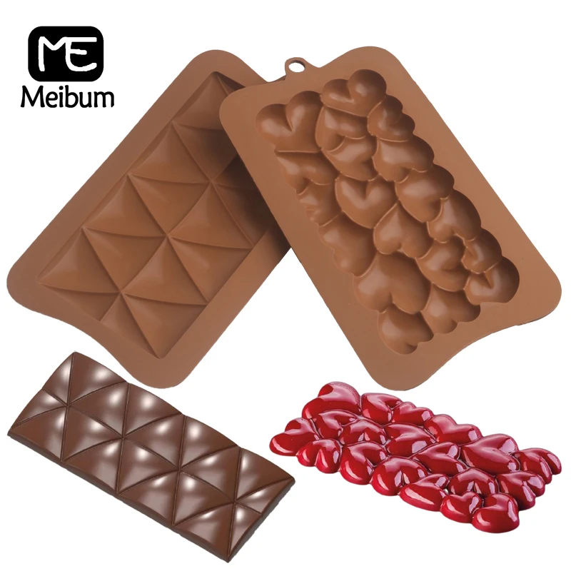 Meibum Silicone Chocolate Molds Heart-Shaped Geometric Texture Candy Block Mould Child Gift Sweety Baking Tools Dessert Bakeware
Meibum Silicone Chocolate Molds Heart-Shaped Geometric Texture Candy Block Mould Child Gift Sweety Baking Tools Dessert Bakeware
