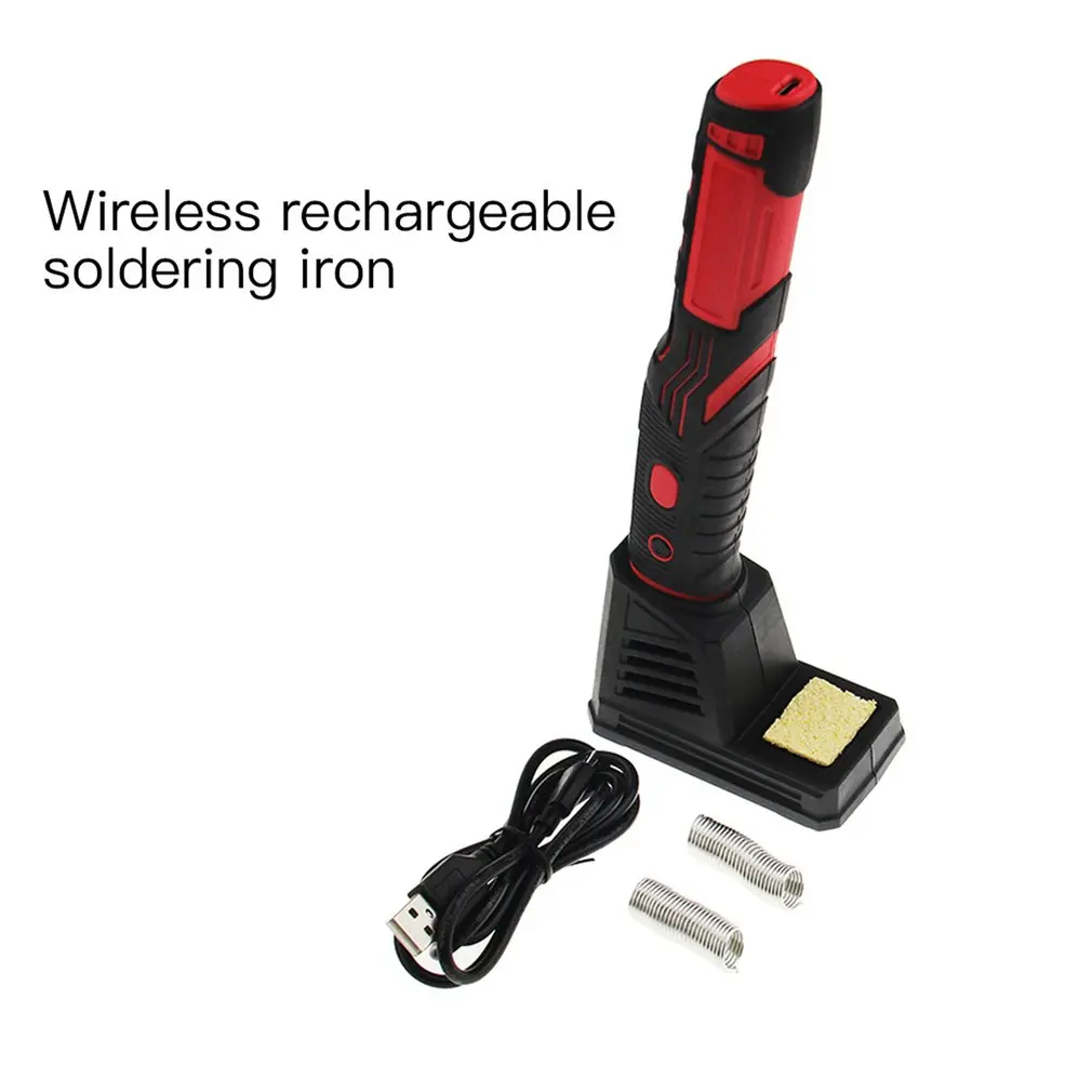Cordless Wireless Soldering Iron USB Rechargeable With Bright LED Light/Soldering Tip/Stand/Soldering Wires DIY Tool
Cordless Wireless Soldering Iron USB Rechargeable With Bright LED Light/Soldering Tip/Stand/Soldering Wires DIY Tool