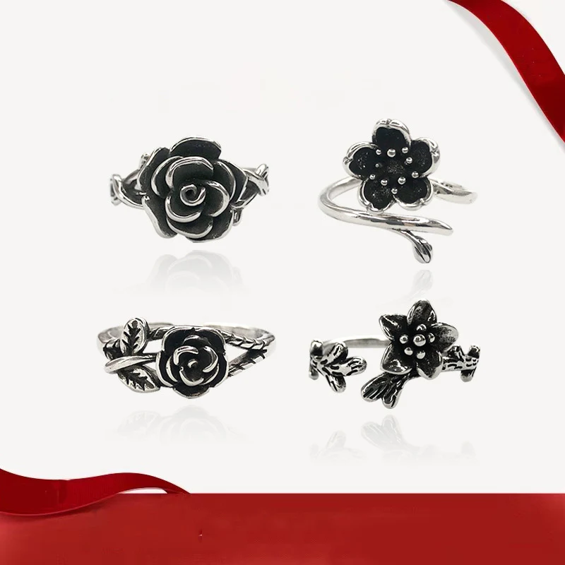 European and American new style retro flowers women's ring Personality trend Fashion adjustable women's ring Jewelry wholesale
European and American new style retro flowers women's ring Personality trend Fashion adjustable women's ring Jewelry wholesale