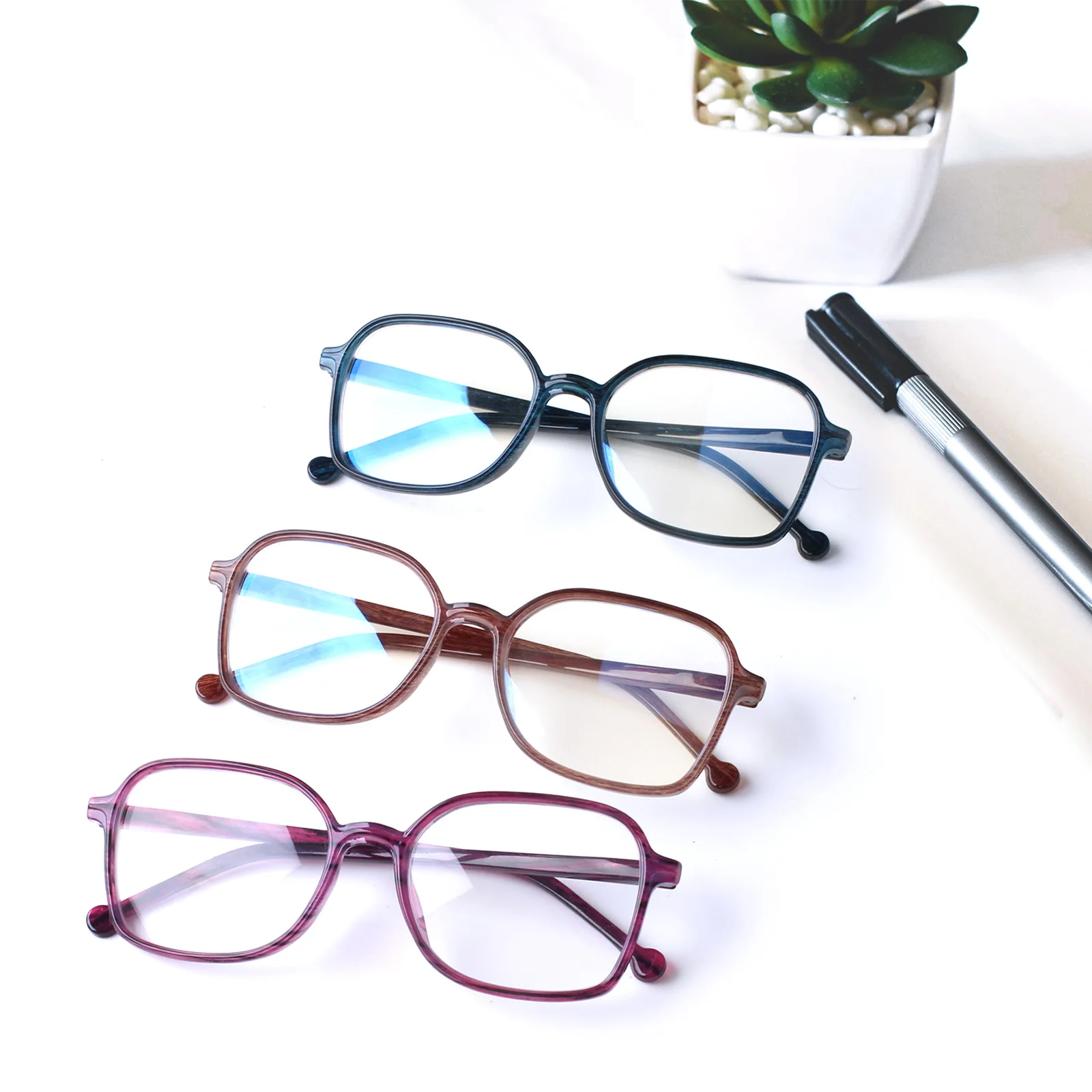 

Henotin Reading Glasses Spring Hinge Plastic Frame Men and Women HD Reader Prescription Eyeglasses Diopter +1.0+2.0+3.0+5.0+6.0