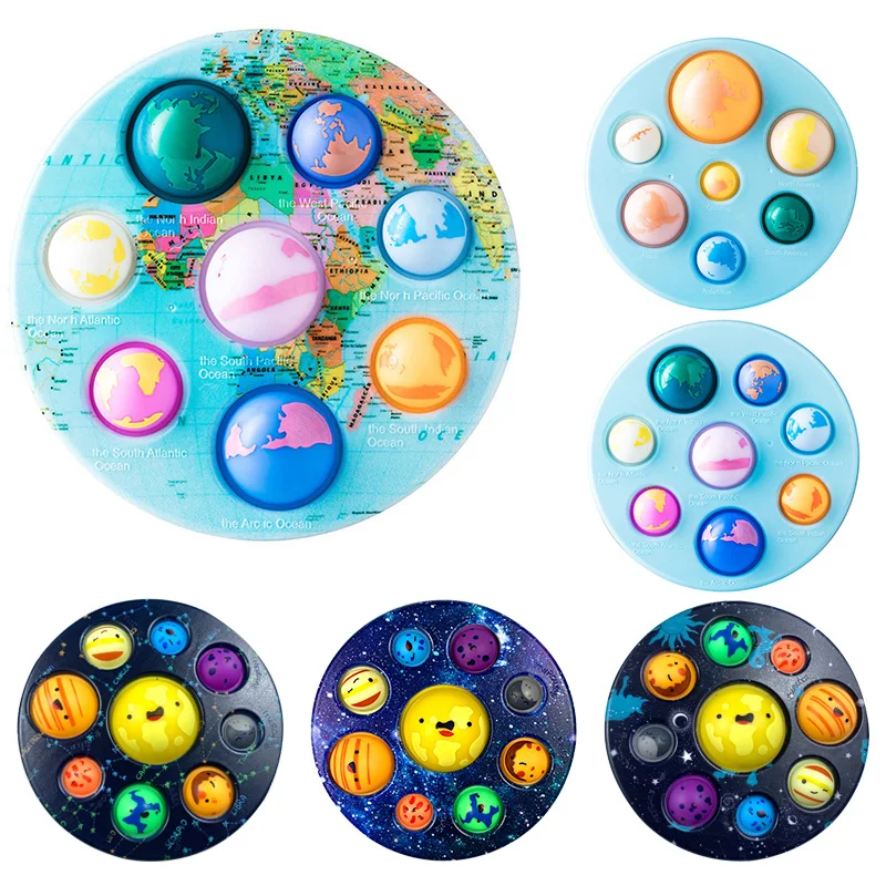 New Fidget Simple Dimple Eight Planets Sensory Push Bubble Kid Toys Antistress Children Stress Relief keychain Board Autism Gift
New Fidget Simple Dimple Eight Planets Sensory Push Bubble Kid Toys Antistress Children Stress Relief keychain Board Autism Gift