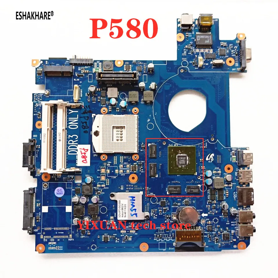 ESHAKHARE/BA92 07347B BA92 07347A материнская плата для ноутбука SAMSUNG P580 NT intel HM55 GeForce 100% тесты