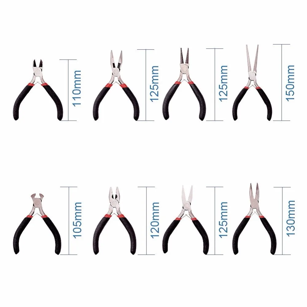 8pcs/Set Beading Jewelry Tools Kit Equipment Jewelry Plier Sets Ferronickel Carbon-hardened Steel Beading Cutting Joint Pliers
8pcs/Set Beading Jewelry Tools Kit Equipment Jewelry Plier Sets Ferronickel Carbon-hardened Steel Beading Cutting Joint Pliers