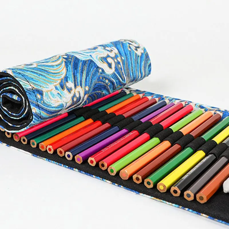 12/24/36/48/72 Holes Canvas Roll Up Pencil Bag Pen Curtain Case Makeup Wrap Hold DXAB
12/24/36/48/72 Holes Canvas Roll Up Pencil Bag Pen Curtain Case Makeup Wrap Hold DXAB