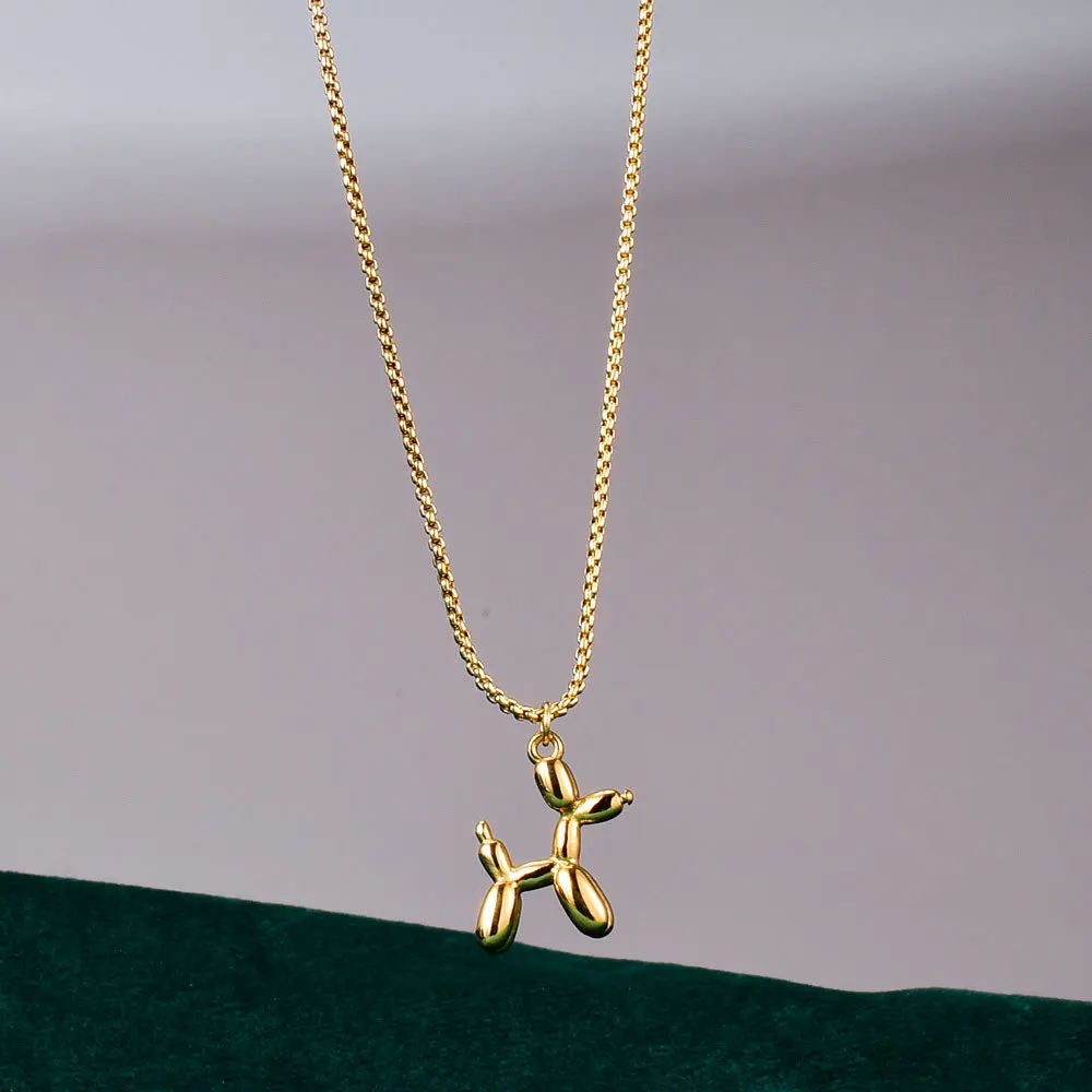 Simple Cool Cute Balloon Dog Pendant Necklace For Women Girls Chain Necklaces Clavicle Chain Light Luxury Not Fade Jewelry Gift
Simple Cool Cute Balloon Dog Pendant Necklace For Women Girls Chain Necklaces Clavicle Chain Light Luxury Not Fade Jewelry Gift