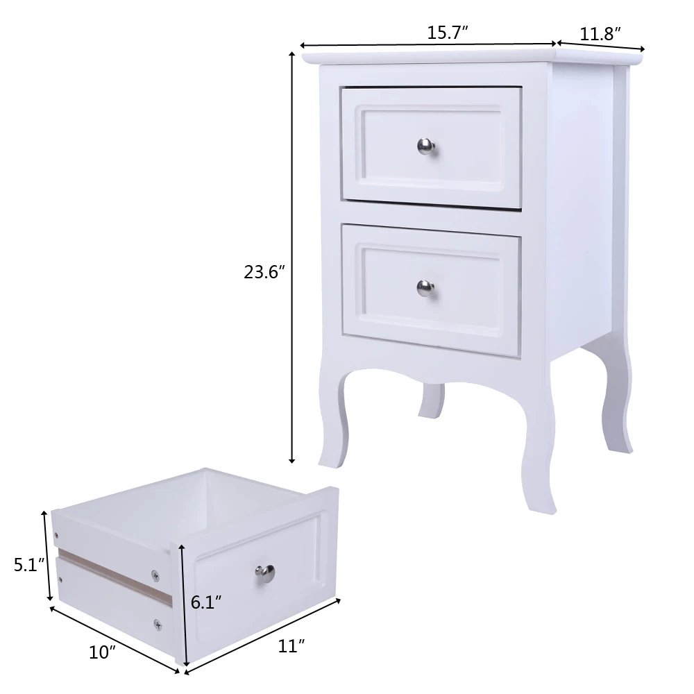 2pcs Country Style Two-Tier Night Tables Large Size For Home Use White US Stock
2pcs Country Style Two-Tier Night Tables Large Size For Home Use White US Stock