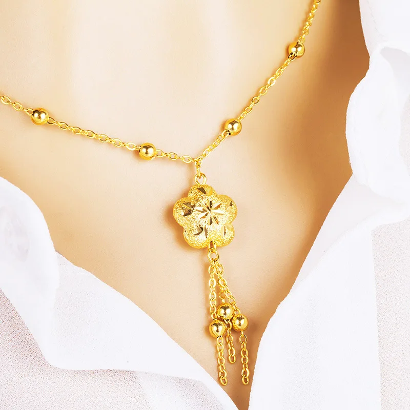 14k Yellow Gold Plated Tassel Necklace For Women Short Ladies Vietnam Sand Gold 45cm Clavicle Chain Necklace Birthday Jewelry
14k Yellow Gold Plated Tassel Necklace For Women Short Ladies Vietnam Sand Gold 45cm Clavicle Chain Necklace Birthday Jewelry
