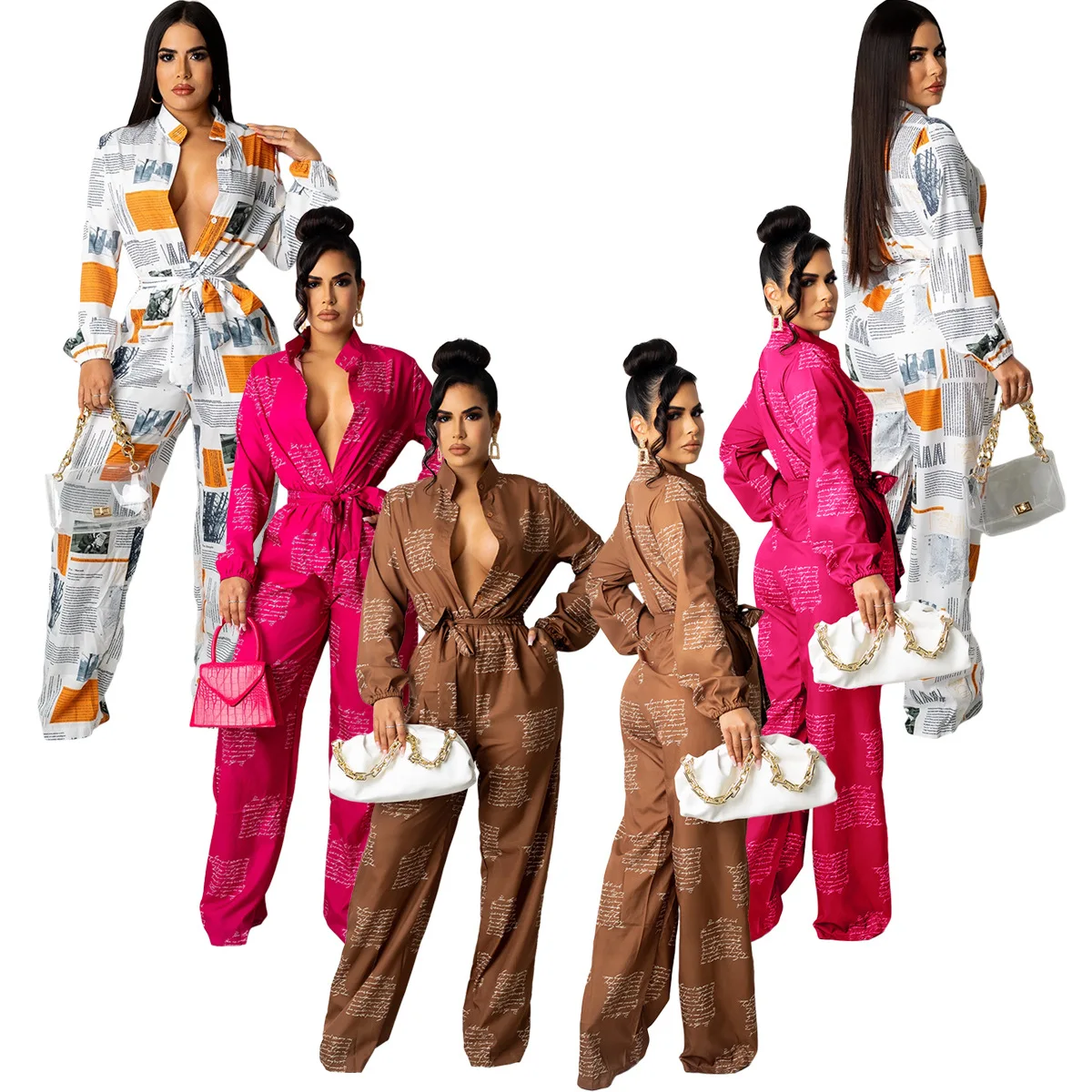 18AC8309 Autumn Women Casual Fashion Digital Printing Loose with Belt Jumpsuit Playsuit Rompers Plus Size Hot
18AC8309 Autumn Women Casual Fashion Digital Printing Loose with Belt Jumpsuit Playsuit Rompers Plus Size Hot