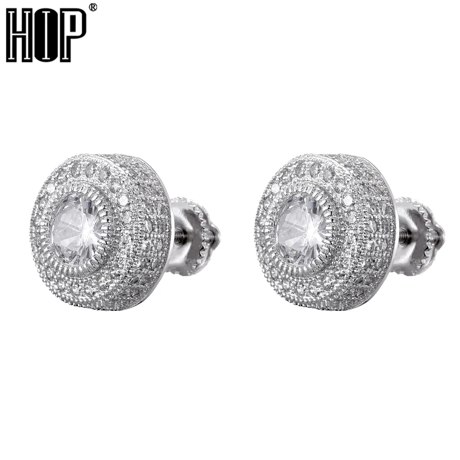 Hip Hop Iced Out Bling Stud Earrings For Men Women Luxury Golden Micro Pave Cubic Zircon Round Stud Earring
Hip Hop Iced Out Bling Stud Earrings For Men Women Luxury Golden Micro Pave Cubic Zircon Round Stud Earring