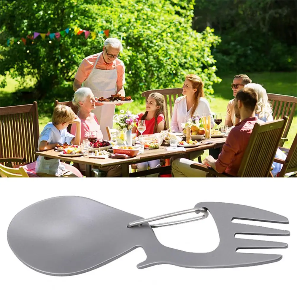 1pc Fork Spoon Portable Multifunctional Mini Camping Tableware Spoon Bottle Opener for Outdoors Stainless Steel Buckle
1pc Fork Spoon Portable Multifunctional Mini Camping Tableware Spoon Bottle Opener for Outdoors Stainless Steel Buckle