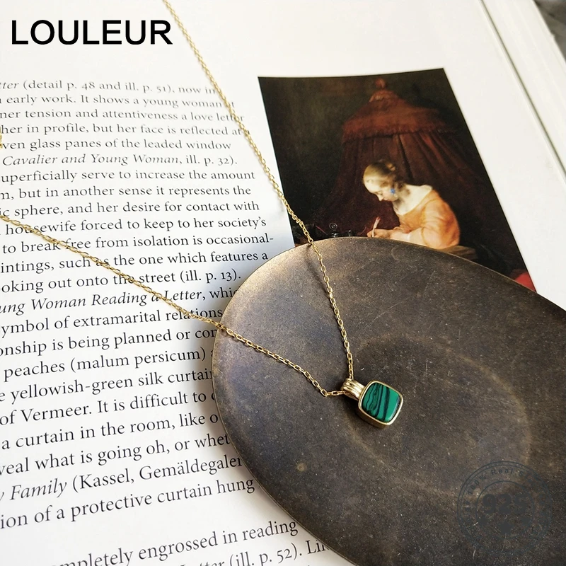 LouLeur Real 925 Sterling Silver Veins Square Pendant Turquoise Necklace Fashion Gold Gemstone Necklace for Women fine jewelry
LouLeur Real 925 Sterling Silver Veins Square Pendant Turquoise Necklace Fashion Gold Gemstone Necklace for Women fine jewelry