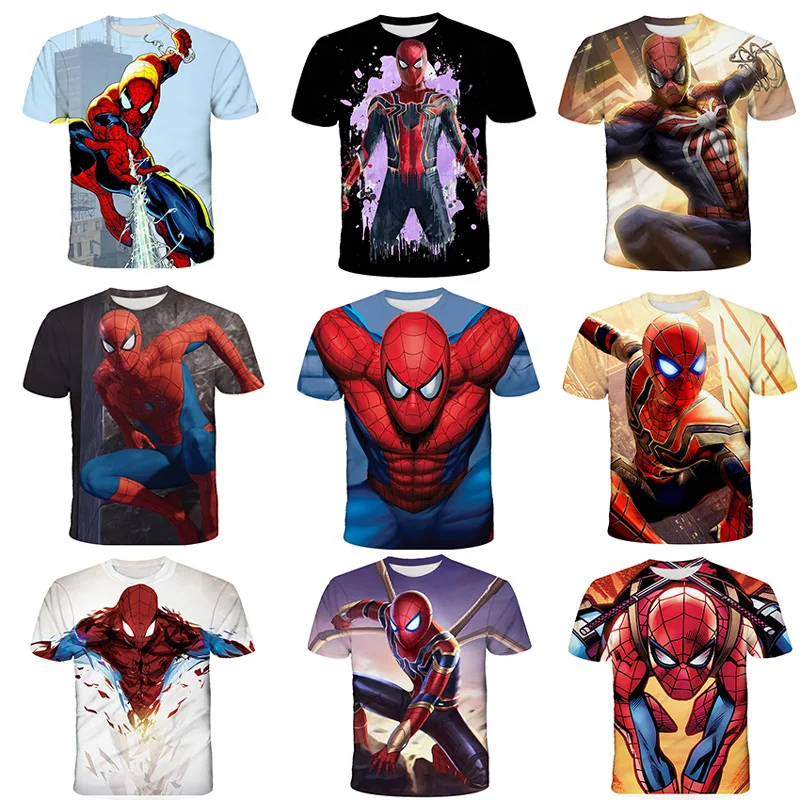 

Summer New Mα Rvel - Spider α N T Shirt Boys Clothing Short Sleeve Boys Top T Shirt Kids Clothing Kids Girls T Shirt Ages 4-14Y