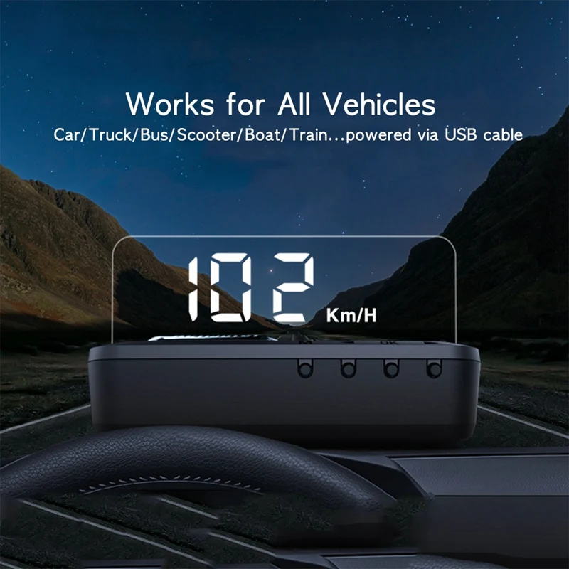 HUD Head-Up Display Universal Auto Digital Car Speed Windshield Projector for Cars, Truck Vehicle
HUD Head-Up Display Universal Auto Digital Car Speed Windshield Projector for Cars, Truck Vehicle
