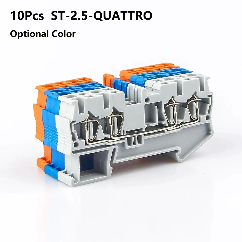 10Pcs ST2.5 Din Rail Terminal Block Contact Tension Spring Feed-Through Terminal Block Return Pull Type Spring Connectors
10Pcs ST2.5 Din Rail Terminal Block Contact Tension Spring Feed-Through Terminal Block Return Pull Type Spring Connectors