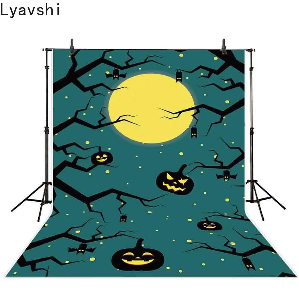 Lyavshi фон для фотостудии яркий полная луна увитые темные ветви Тыква Хэллоуин фон 
Lyavshi фон для фотостудии яркий полная луна увитые темные ветви Тыква Хэллоуин фон
