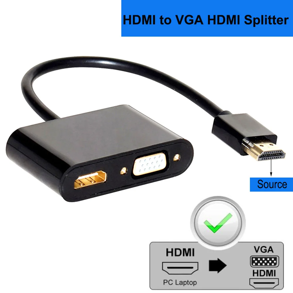 3-в-1 совместимому с HDMI к VGA аудио-видео конвертер разделитель для PS4 Apple ТВ