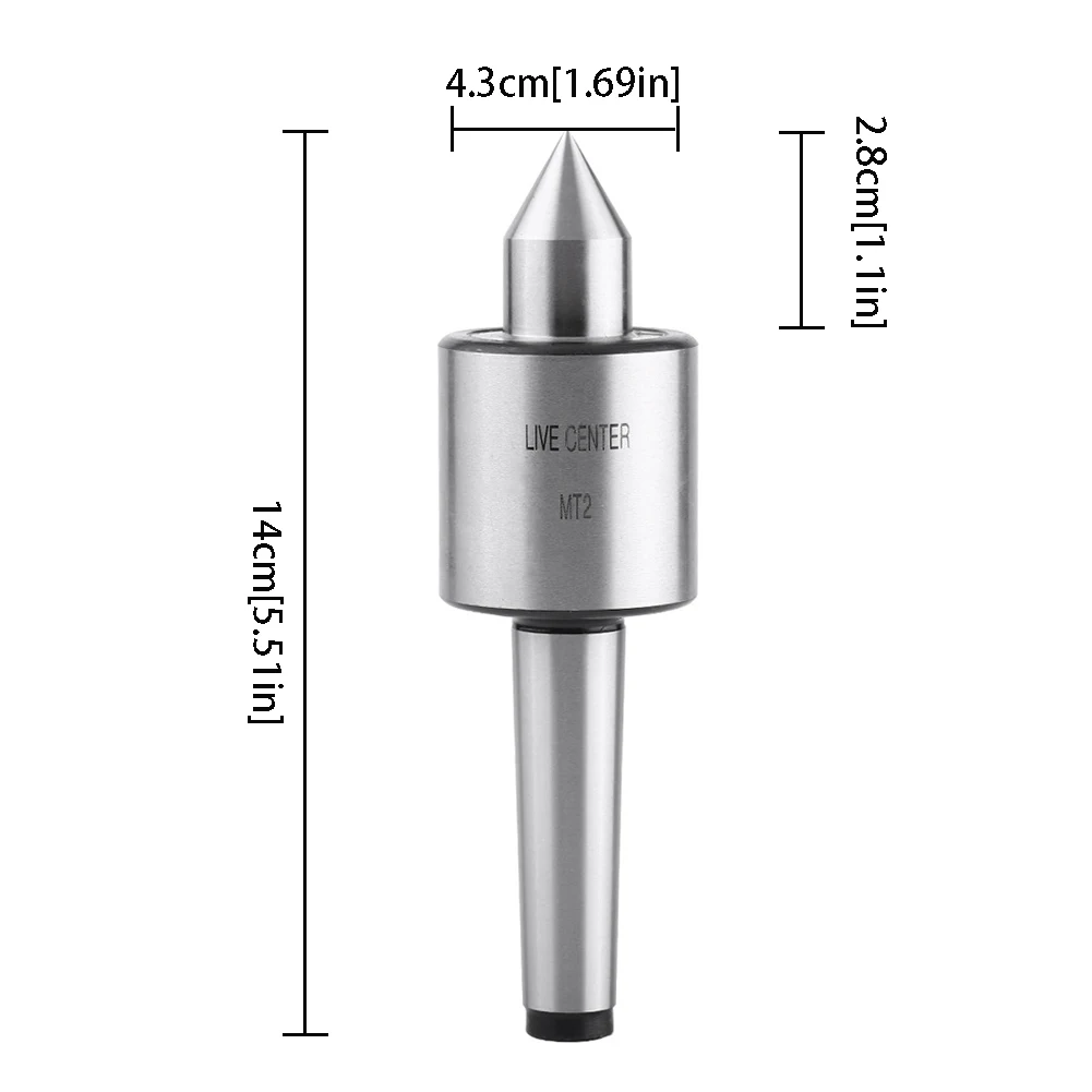 Alloy Steel Silver MT2 0.000197" Lathe Live Center Taper Tool Live Revolving Accessories High Accuracy Triple Ball Bearing
Alloy Steel Silver MT2 0.000197" Lathe Live Center Taper Tool Live Revolving Accessories High Accuracy Triple Ball Bearing