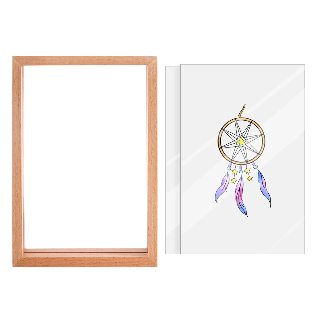 6 Inch Wooden Photo Frame Transparent Acrylic Ornaments Print Bohemia Dreamcatcher Desktop Decorations Gift For Friends
6 Inch Wooden Photo Frame Transparent Acrylic Ornaments Print Bohemia Dreamcatcher Desktop Decorations Gift For Friends
