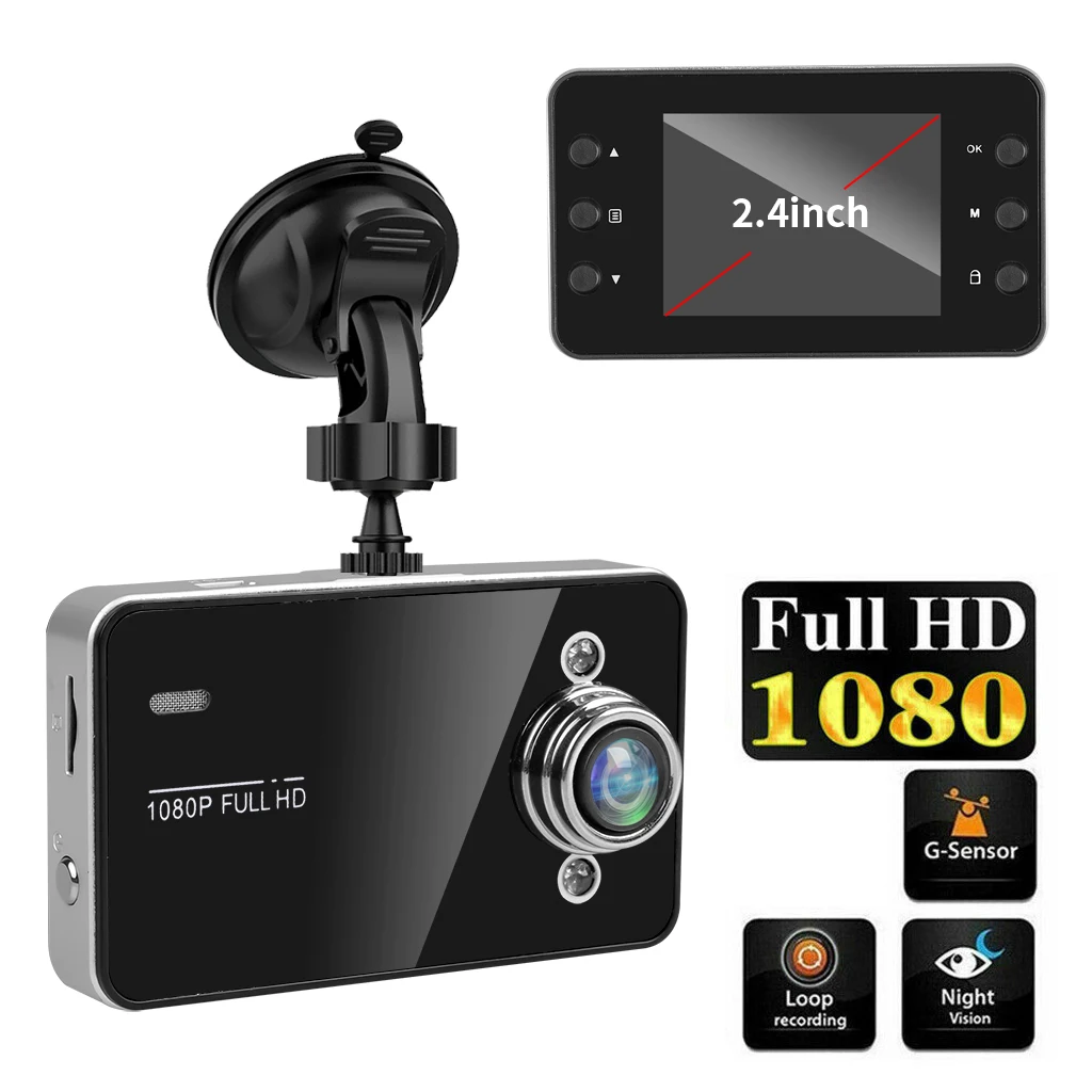 

2021 New Hd 720p Car Dvr Vehicle Camera Video Recorder Dash Cam Night Vision 2.4 Inch Hd Driving Recorder Hot Sell