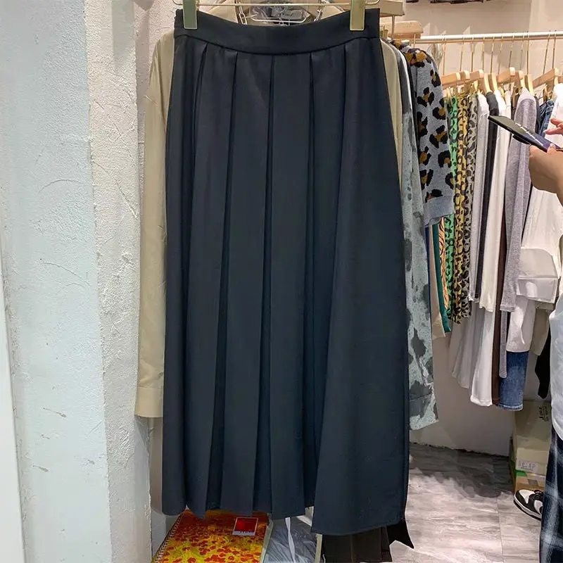 Autumn Pleated Long Skirts for Women Fashion Solid Jupe Faldas High Waist Skirt Office Ladies Faldas Elegant Faldas X40
Autumn Pleated Long Skirts for Women Fashion Solid Jupe Faldas High Waist Skirt Office Ladies Faldas Elegant Faldas X40