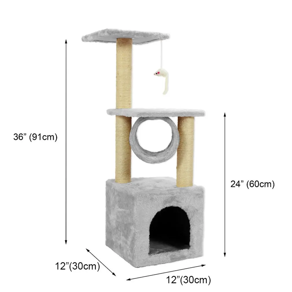 90CM Comfortable Cat's Tree Pet Scratching Post Kitten Climbing Post Sisal Playing Toy Climbing Frame Pet Furniture
90CM Comfortable Cat's Tree Pet Scratching Post Kitten Climbing Post Sisal Playing Toy Climbing Frame Pet Furniture
