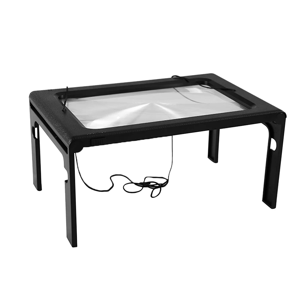 The Elderly A4 Size Desk Type Reading Loupe Magnifying Glass Illuminated Magnifier with 4pcs LED Lamps Lights for Old People
The Elderly A4 Size Desk Type Reading Loupe Magnifying Glass Illuminated Magnifier with 4pcs LED Lamps Lights for Old People